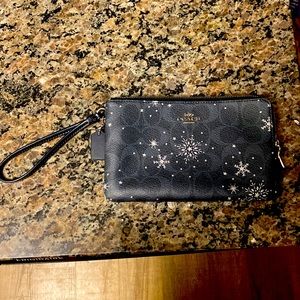 Coach Snowflake Wristlet
